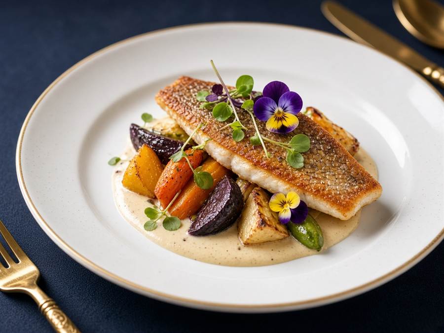 Poisson de saison en haute gastronomie